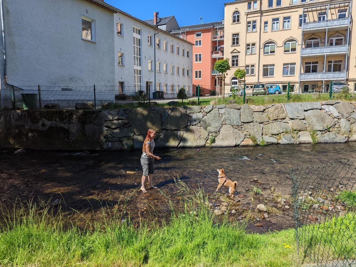 Urlaubstraum Mit Pool, Terrasse & Fluss Im Garten - Ut Leilighet Sebnitz Eksteriør bilde